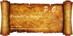 Puskás Ozmin névjegykártya